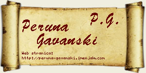 Peruna Gavanski vizit kartica